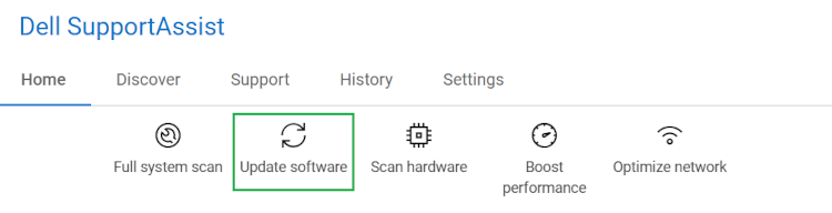 SupportAssist Home Screen Software