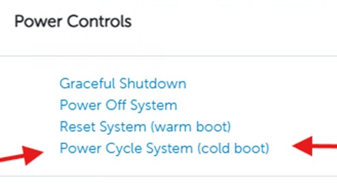iDRAC Power Controls