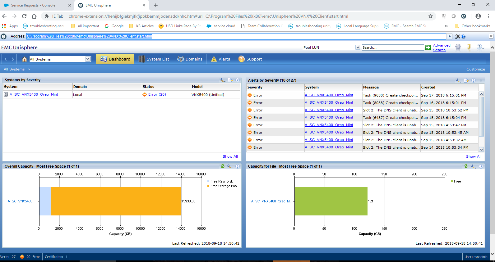 Client VNX in locale