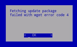 Ejemplo de error de WGET