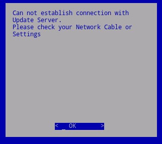 Kan geen verbinding tot stand brengen met bericht Updateserver