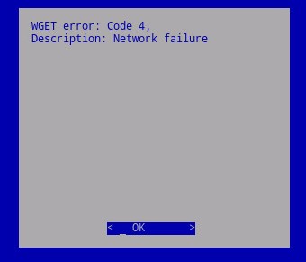 Errore della WGET