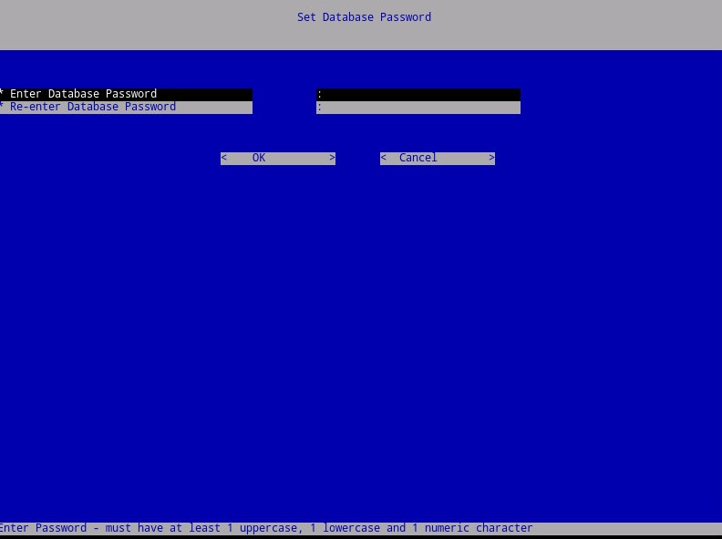 Aseta tietokannan salasana