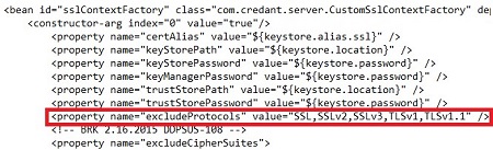 Updated excludeProtocols