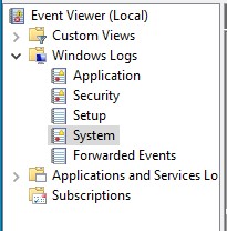Windows-lokit ja -järjestelmä