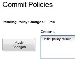 Pulsante Apply Changes