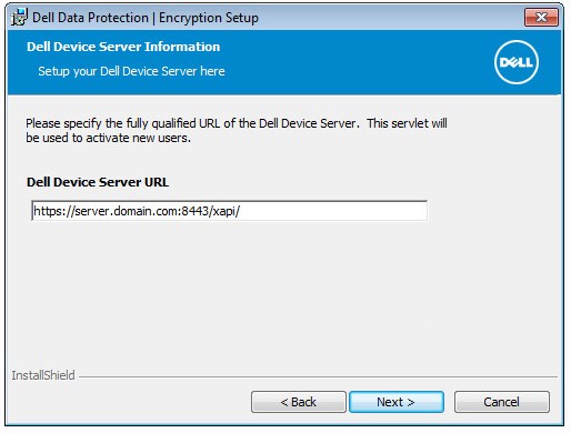 Dell Device Server information