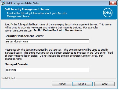 Dell Security Management Server 資訊