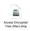 AccessEncryptedFiles.dmg icône de fichier représentant un disque dur.