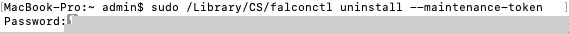 Terminal met de opdracht ingevuld en ingevoerd