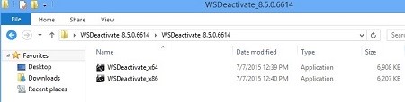 Haga doble clic en WSDeactivate