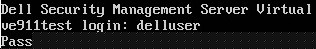 Dell Security Management Server Virtual administration console