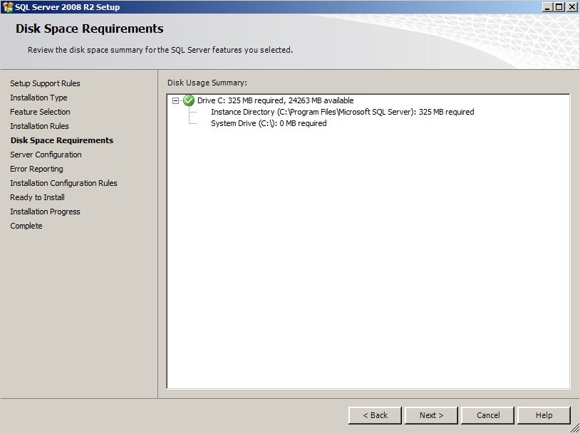 Вимоги до дискового простору