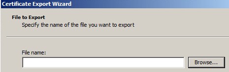 Browsing to the file