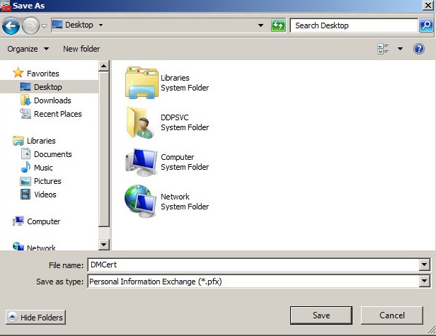 Selecting the file location