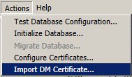 Import DM Certificate
