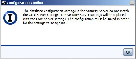 Configuration conflict prompt