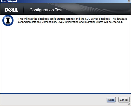 Test de configuration