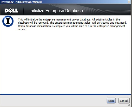Initialize Enterprise Database