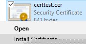 Install Certificate