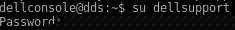 Shell with the command populated
