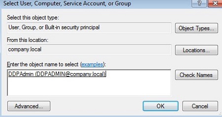 Account selected