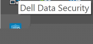 Ikona Dell Data Security w zasobniku systemowym Windows