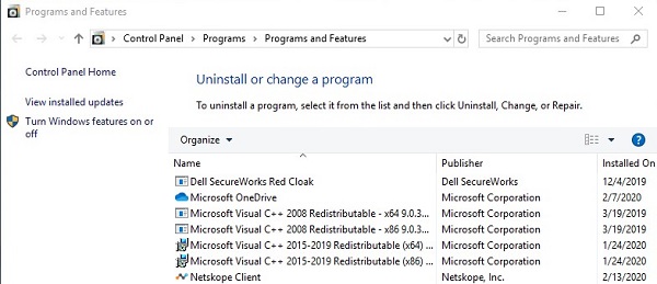 Netskope Client i programmer og funktioner