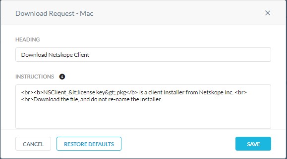 Download Request - Mac