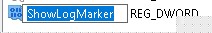 DWORD의 이름을 ShowLogMarker으로 지정합니다.