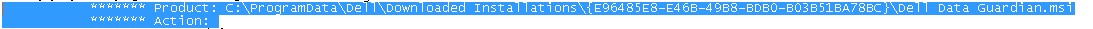 Dell Data Guardian에 대한 제품 참조의 예를 보여 주는 이미지