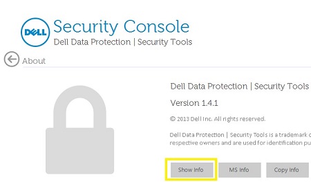 Botón Show Info