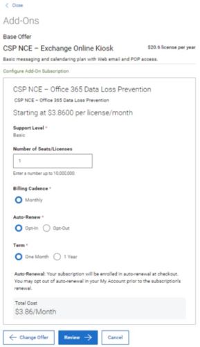 Configure Offer