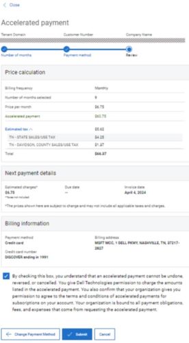 Confirm and submit
