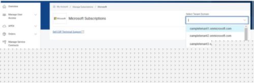 Select the Microsoft Tenant to manage