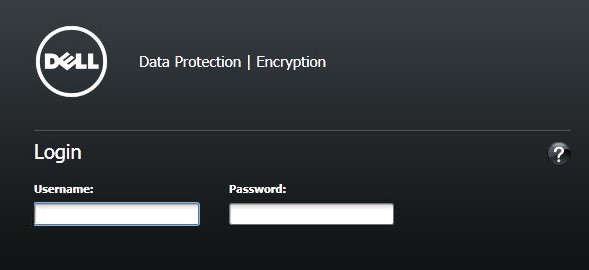 Dell Data Protection管理コンソール ログイン