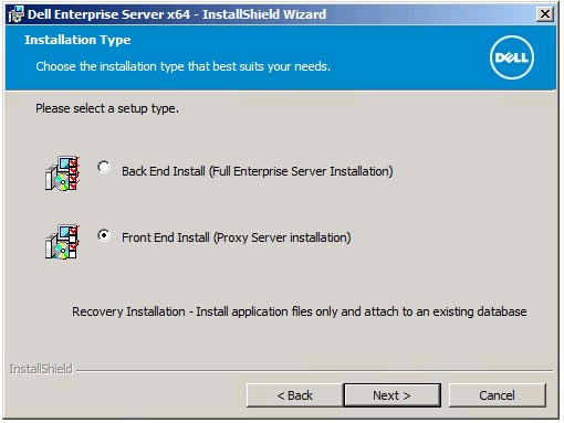 Opções de conectividade front-end