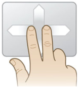 Alps Touchpad Scrollgebaar met twee vingers