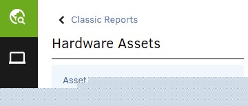 Asset Report option