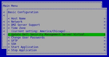Mise à jour de Dell Security Management Server Virtual