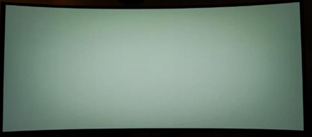 Example of corner dimming on a monitor