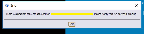 error message on NMC