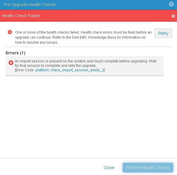 Health Check Failed
