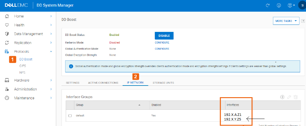 data port IP address in PPDD