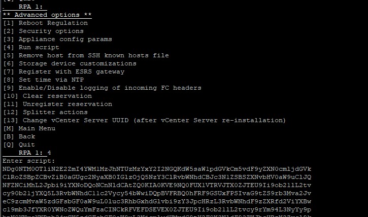 Exécuter le script à partir du menu