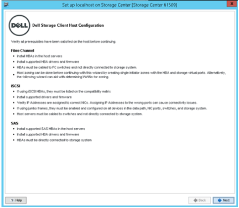 Dell Storage Client Host Configuration