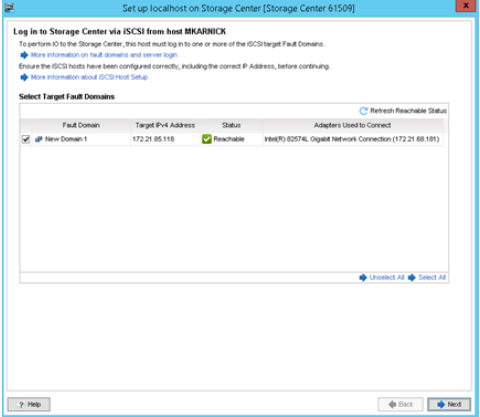 Log in to Storage Center