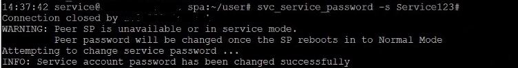 Console output of error message