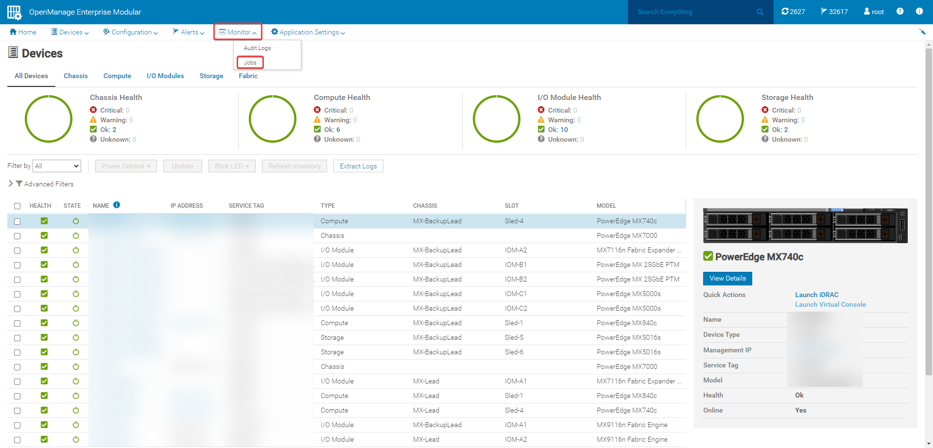 Fanen Overvåg job Enheder