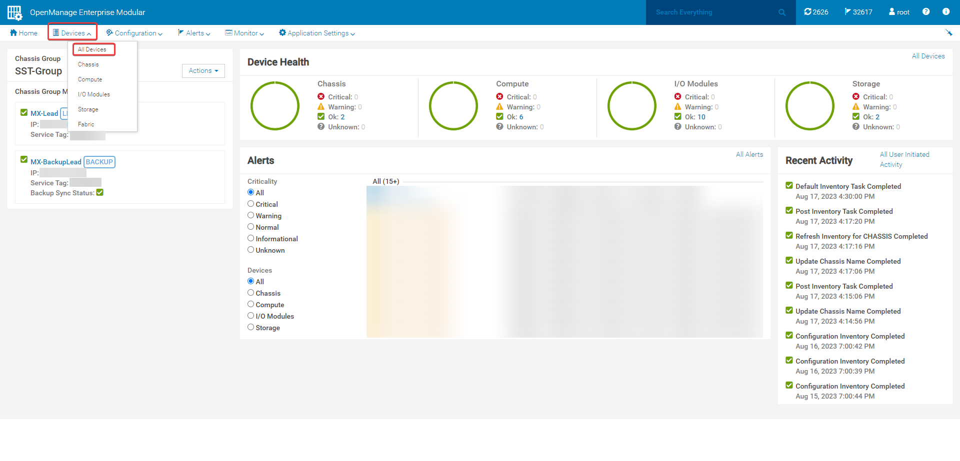 Tüm Aygıtlar sekmesi